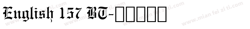 English 157 BT字体转换